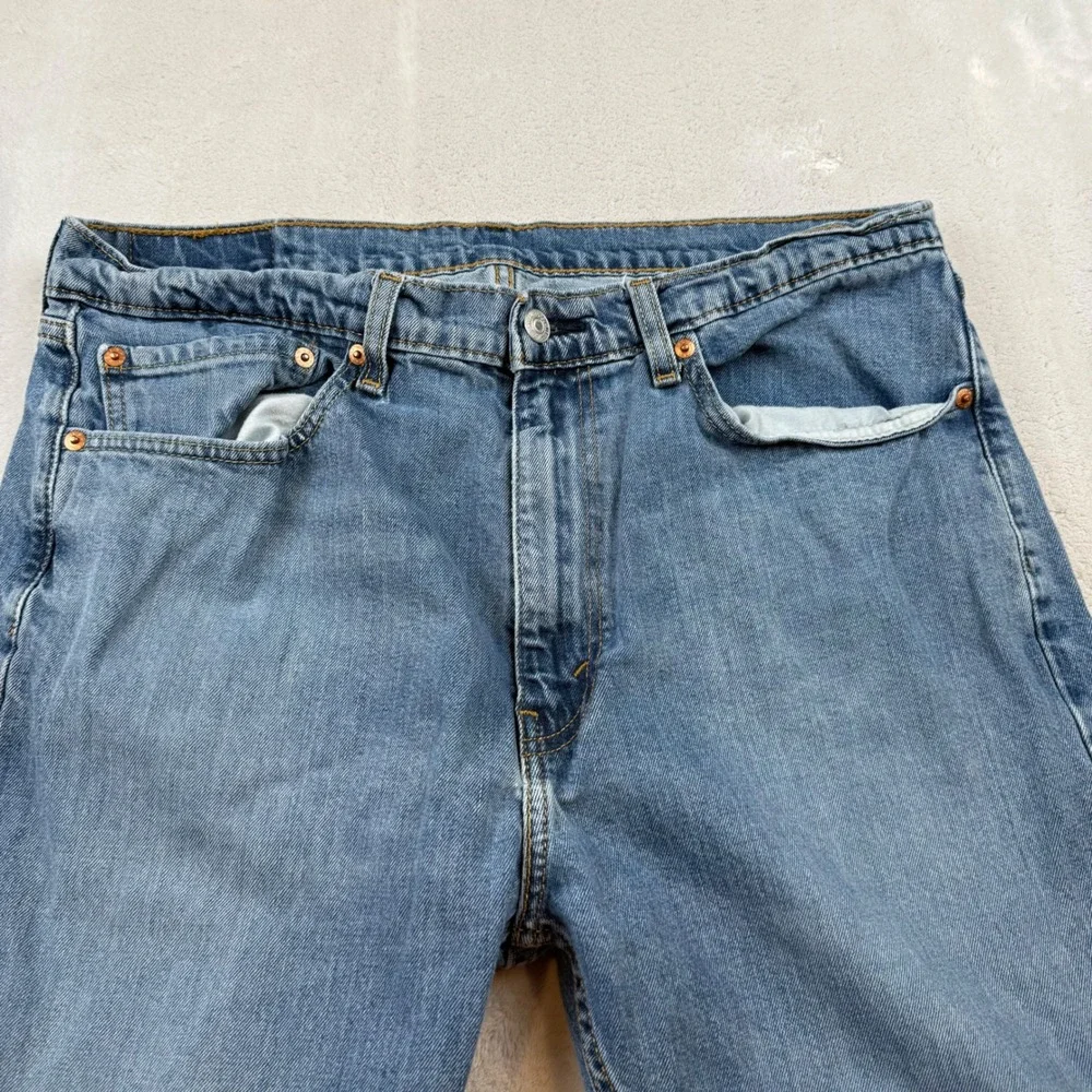 Levi's‎ 505 Regular Fit Jeans Mens Denim Pants W36 L32 Light Wash Blue